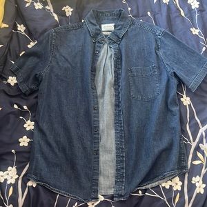 Short sleeve denim design shirt